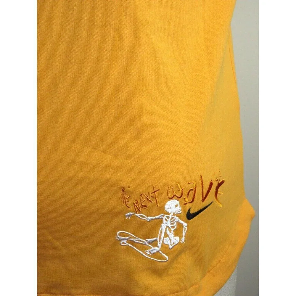 Nike Sportswear Mens Baseball Jersey Button Up Skate shirt Orange Size Small NWT